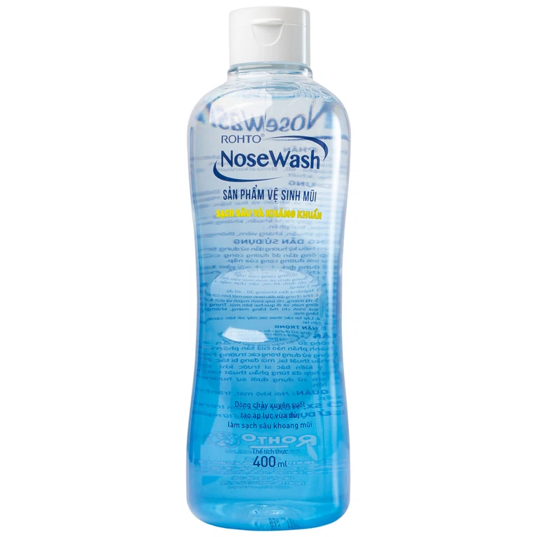 Dung dịch vệ sinh mũi không bao gồm bình Rohto NoseWash làm sạch sâu và kháng khuẩn (400ml)