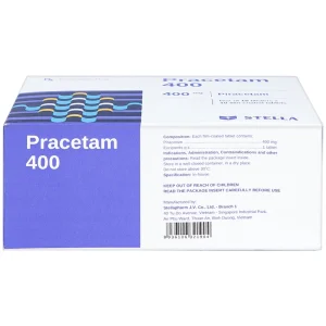 Viên nén Pracetam 400 Stella điều trị chóng mặt, suy giảm trí nhớ (10 vỉ x 10 viên)