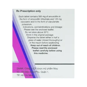 Thuốc Amoksiklav Quick Tabs 625mg Lek điều trị nhiễm khuẩn (7 vỉ x 2 viên)