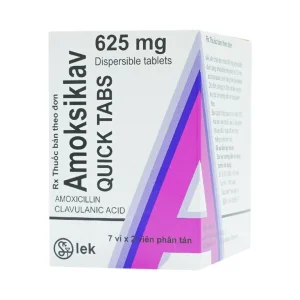 Thuốc Amoksiklav Quick Tabs 625mg Lek điều trị nhiễm khuẩn (7 vỉ x 2 viên)