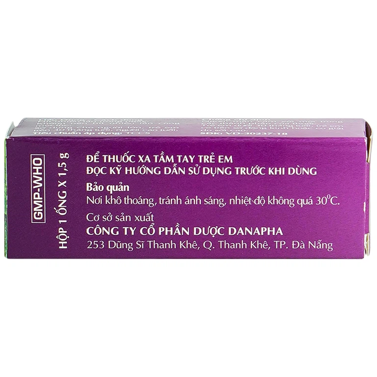 Ống hít Sao Vàng Danapha điều trị nghẹt mũi, sổ mũi, ho (1.5g)
