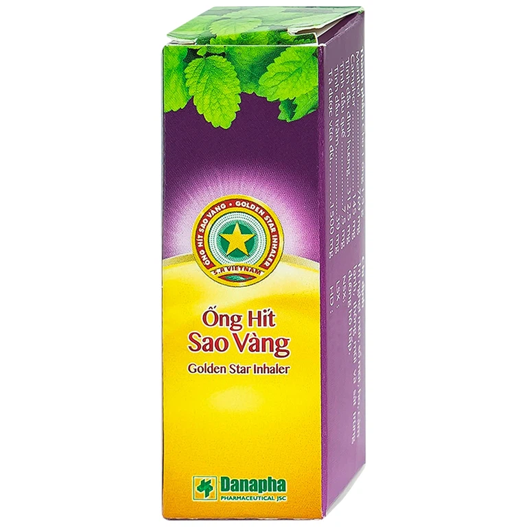 Ống hít Sao Vàng Danapha điều trị nghẹt mũi, sổ mũi, ho (1.5g)