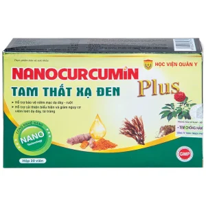 Viên uống Nanocurcumin Tam Thất Xạ Đen Plus giảm viêm loét dạ dày, tá tràng (3 vỉ x 10 viên)