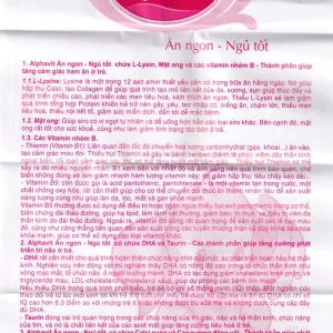 Dung dịch uống Alphavit giúp ăn ngon, ngủ tốt, tăng cường phát triển trí tuệ (4 vỉ x 5 ống)