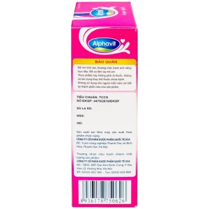 Dung dịch uống Alphavit giúp ăn ngon, ngủ tốt, tăng cường phát triển trí tuệ (4 vỉ x 5 ống)