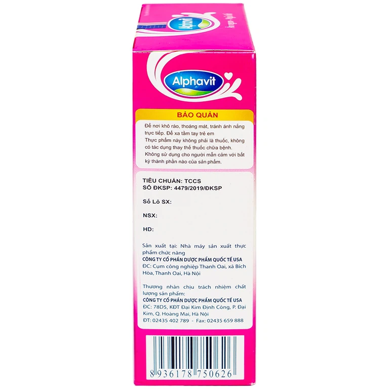 Dung dịch uống Alphavit giúp ăn ngon, ngủ tốt, tăng cường phát triển trí tuệ (4 vỉ x 5 ống)