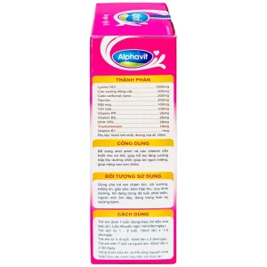 Dung dịch uống Alphavit giúp ăn ngon, ngủ tốt, tăng cường phát triển trí tuệ (4 vỉ x 5 ống)