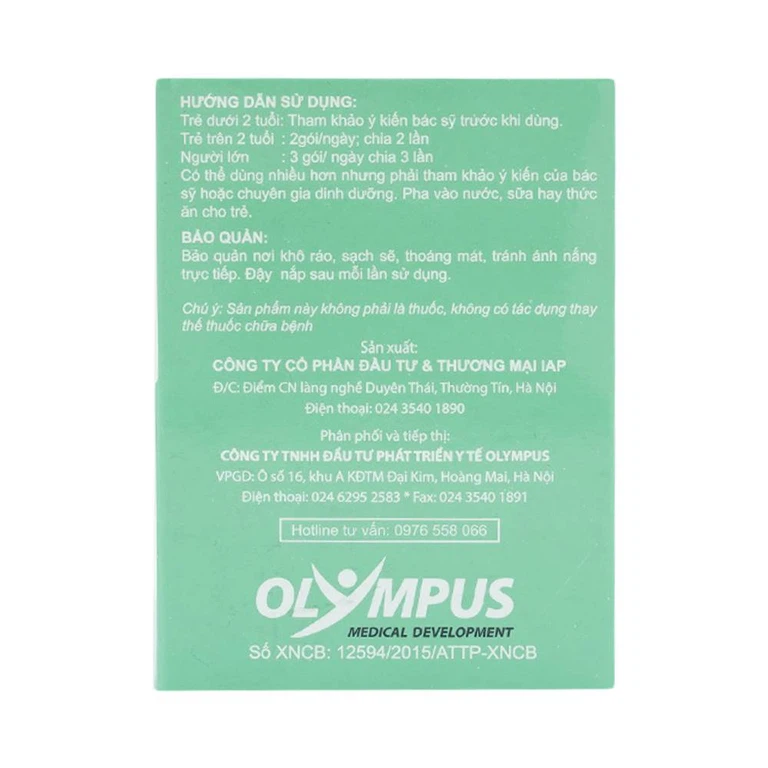 Cốm Olymdiges Gold Olympus bổ sung men tiêu hóa và các vi khuẩn có lợi đường ruột (20 gói x 3g)