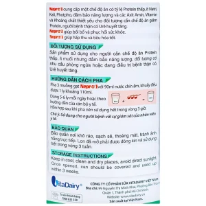 Sữa bột Nepro 1 VitaDairy bổ sung dinh dưỡng giảm protein dành cho người bệnh thận (400g)