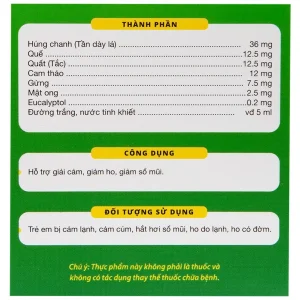 Siro Dr.Sutsit Gia An giải cảm, giảm ho, giảm sổ mũi (30 gói x 5ml)