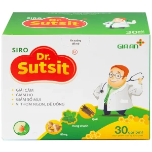 Siro Dr.Sutsit Gia An giải cảm, giảm ho, giảm sổ mũi (30 gói x 5ml)