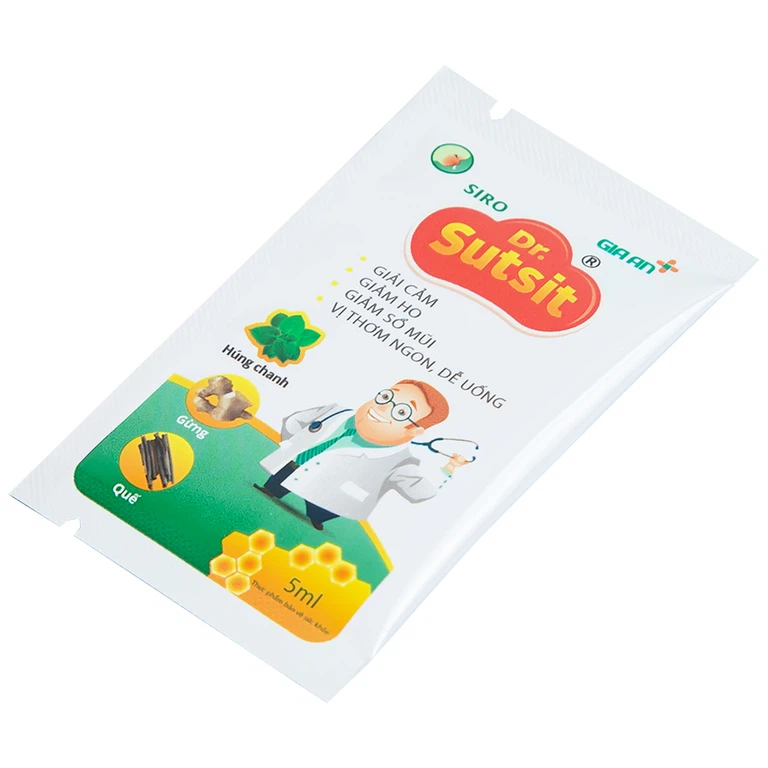 Siro Dr.Sutsit Gia An giải cảm, giảm ho, giảm sổ mũi (30 gói x 5ml)