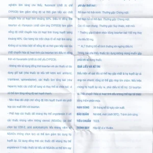 Thuốc Pyzacar 25mg Pymepharco chống tăng huyết áp (2 vỉ x 15 viên)