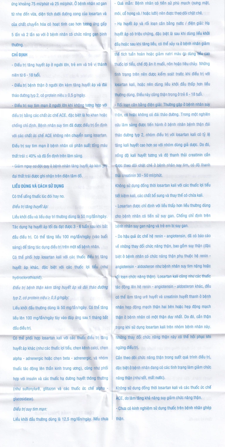 Thuốc Pyzacar 25mg Pymepharco chống tăng huyết áp (2 vỉ x 15 viên)