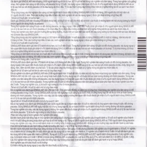 Thuốc Singulair 10mg MSD điều trị hen phế quản mạn tính (2 vỉ x 14 viên)