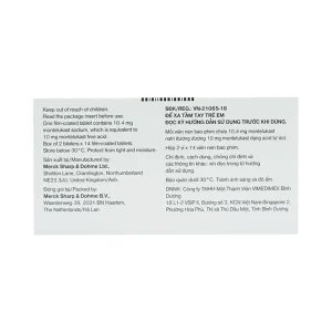 Thuốc Singulair 10mg MSD điều trị hen phế quản mạn tính (2 vỉ x 14 viên)