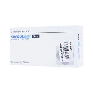 Viên nhai Singulair 5mg MSD điều trị hen phế quản mạn tính (2 vỉ x 14 viên)