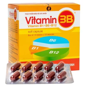 Viên uống Vitamin 3B Phúc Vinh giảm các triệu chứng đau thần kinh tọa, thần kinh ngoại biên (10 vỉ x 10 viên)