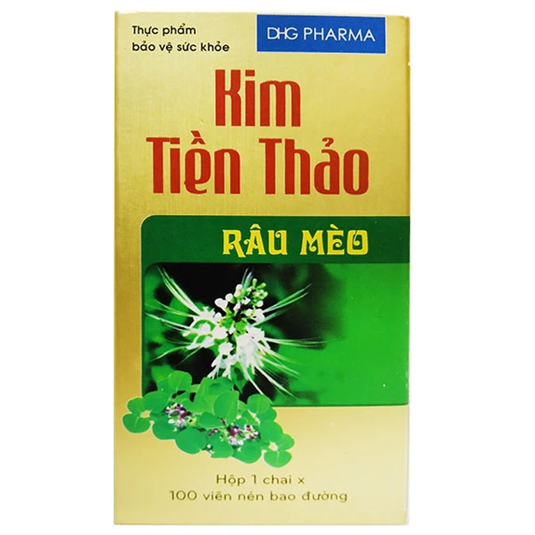 Viên uống Kim Tiền Thảo Râu Mèo DHG Pharma điều trị sỏi thận, sỏi bàng quang (100 viên)
