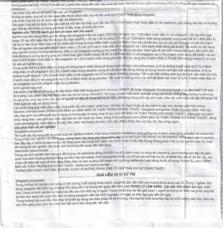 Viên nén Janumet XR 50mg/1000mg MSD điều trị đái tháo đường típ 2 (14 viên)