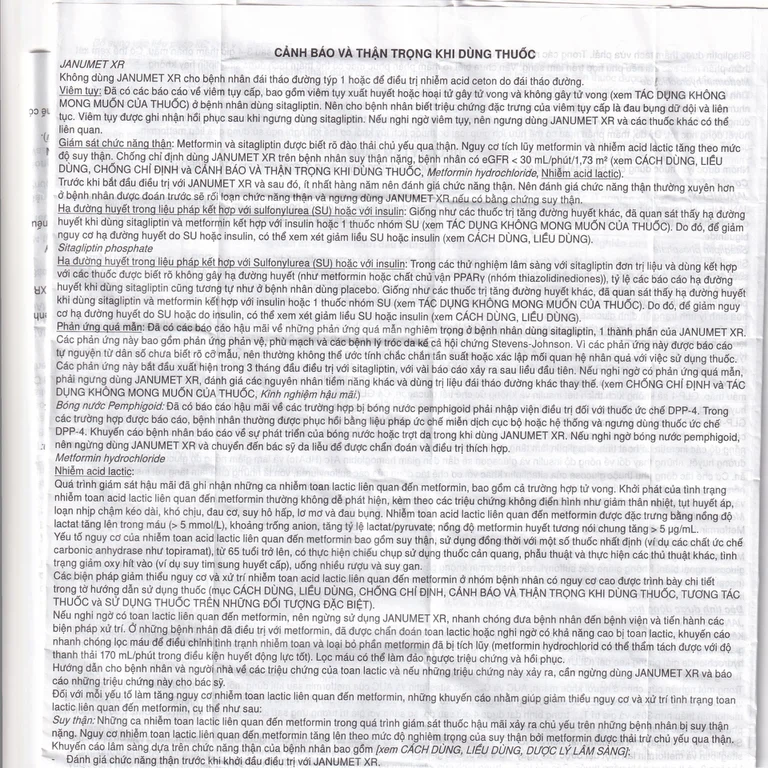 Viên nén Janumet XR 50mg/1000mg MSD điều trị đái tháo đường típ 2 (14 viên)