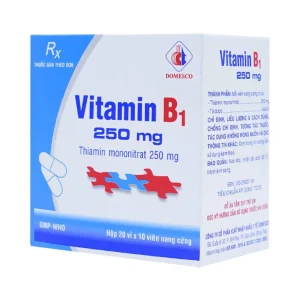 Thuốc Vitamin B1 250mg Domesco điều trị bệnh do thiếu Vitamin B1 (20 vỉ x 10 viên)