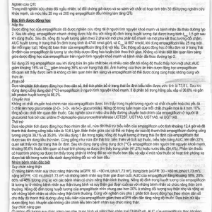 Viên nén Jardiance 25mg Boehringer điều trị đái tháo đường típ 2 (3 vỉ x 10 viên)