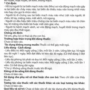 Thuốc Meken Nhất Nhất bổ huyết, hoạt huyết, ôn kinh, thông mạch (3 vỉ x 10 viên)