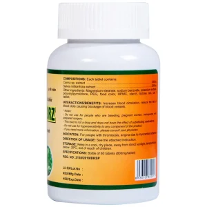 Viên uống Cardocorz NanoFrance tăng cường lưu thông máu, giảm nguy cơ huyết khổi (60 viên)