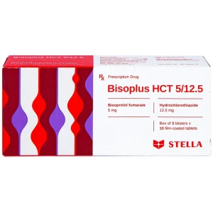Thuốc Bisoplus HCT 5/12.5 Stella điều trị tăng huyết áp (3 vỉ x 10 viên)