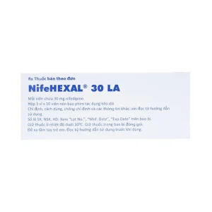 Viên nén NifeHexal 30 LA Sandoz điều trị tăng huyết áp (3 vỉ x 10 viên)