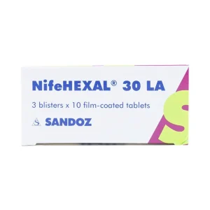 Viên nén NifeHexal 30 LA Sandoz điều trị tăng huyết áp (3 vỉ x 10 viên)