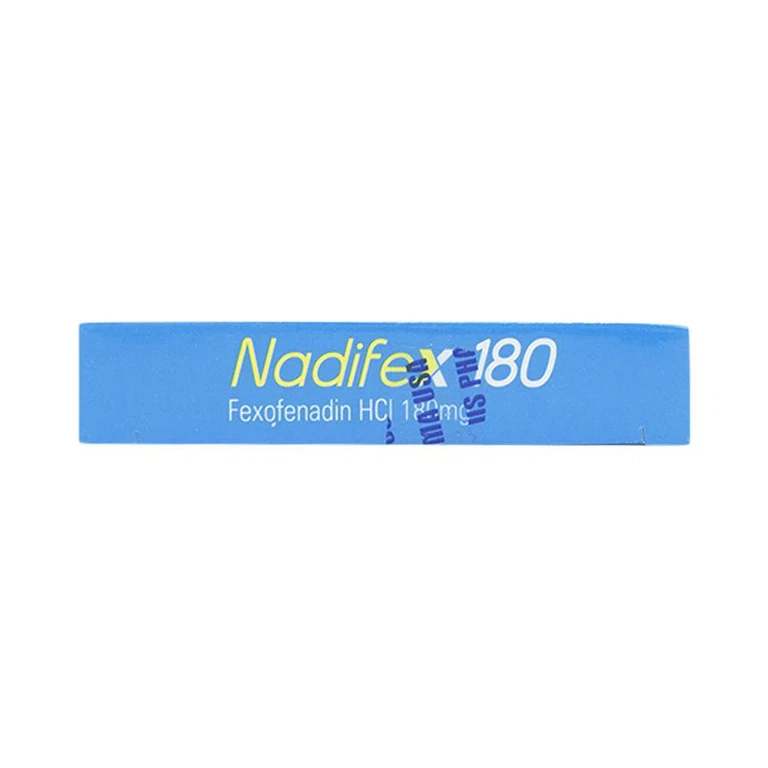Viên nén Nadifex 180 USP giảm viêm mũi dị ứng, hắt hơi, chảy mũi (1 vỉ x 10 viên)