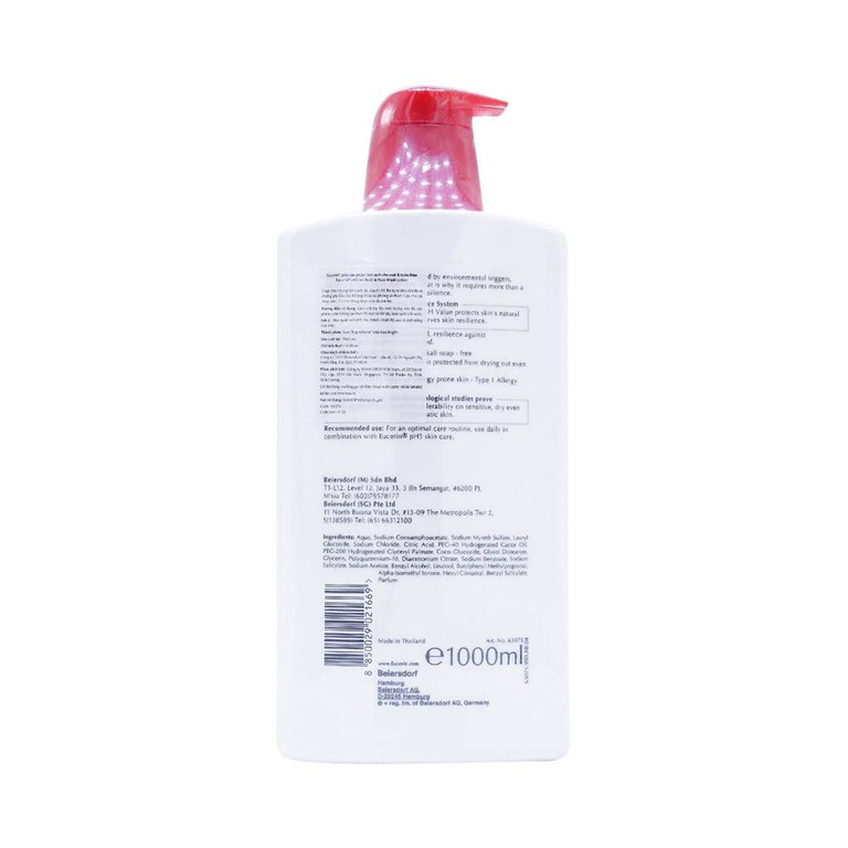 Sữa tắm Eucerin pH5 WashLotion Preserves Skin Resilience dành cho da nhạy cảm (1000ml)