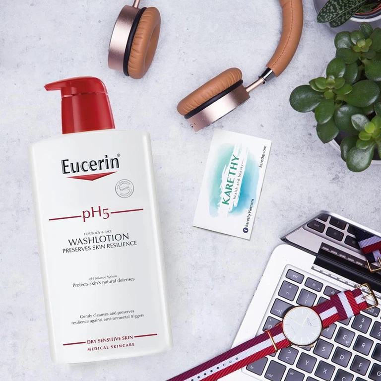 Sữa tắm Eucerin pH5 WashLotion Preserves Skin Resilience dành cho da nhạy cảm (1000ml)