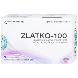 Thuốc Zlatko-100 DaviPharm điều trị đái tháo đường típ 2 (3 vỉ x 10 viên)