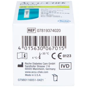 Que thử đường huyết AccuChek Instant sử dụng cho các máy đo Roul-Chek Instant và Accu-Chek Instant S (25 cái)