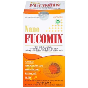 Viên uống Nano Fucomin HVQY hỗ trợ giảm tác dụng phụ của hóa trị giúp chống gốc tự do (30 viên)