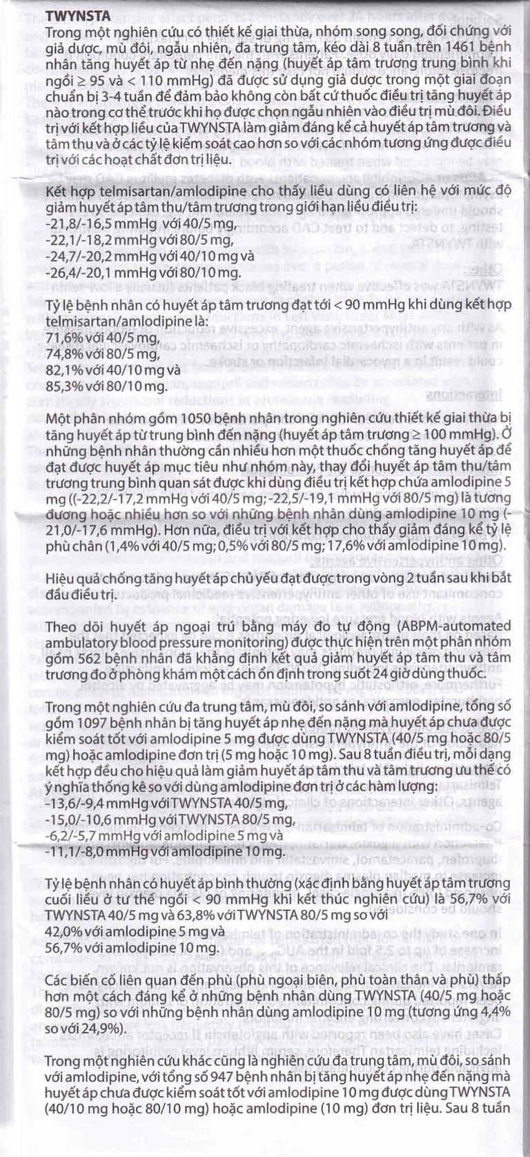 Thuốc Twynsta 80mg/5mg Boehringer điều trị tăng huyết áp vô căn (14 vỉ x 7 viên)