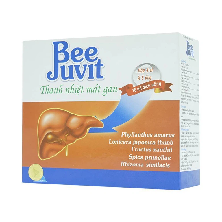 Dung dịch uống Bee Juvit thanh nhiệt mát gan (4 vỉ x 5 ống x 10ml)