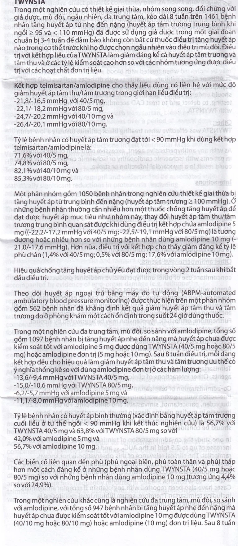 Thuốc Twynsta 40mg/5mg Boehringer điều trị tăng huyết áp vô căn (14 vỉ x 7 viên)