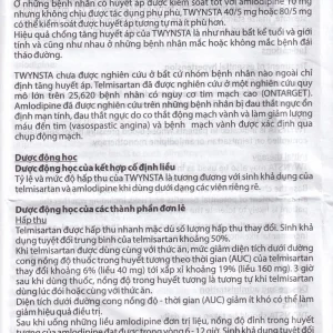 Thuốc Twynsta 40mg/5mg Boehringer điều trị tăng huyết áp vô căn (14 vỉ x 7 viên)