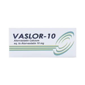 Thuốc Vaslor 10 Davi Pharm giảm cholesterol và triglycerid trong máu (4 vỉ x 7 viên)