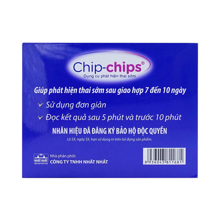 Dụng cụ phát hiện thai sớm Chip-Chips Tanaphar sau giao hợp 7 - 10 ngày (12 que)