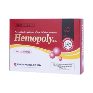 Dung dịch uống Hemopoly ngăn ngừa và điều trị thiếu máu do thiếu sắt (20 ống x 5ml)