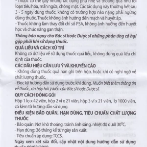 Thuốc Tadimax Danapha điều trị phì đại lành tính tuyến tiền liệt và u xơ tử cung (2 vỉ x 21 viên)