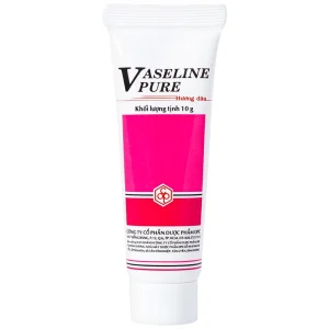 Kem dưỡng ẩm Vaseline Pure OPC hương dâu phòng nứt môi, khô môi, nứt da bàn chân, bàn tay (10g)