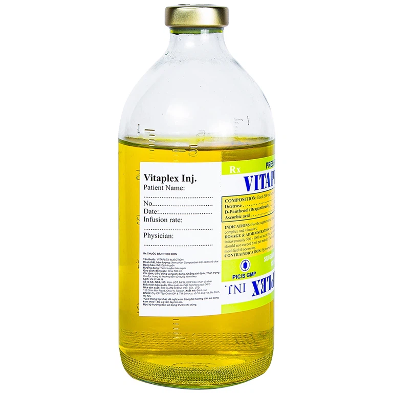 Thuốc tiêm Vitaplex Injection Siu Guan Chemical điều trị thiếu Vitamin nhóm B (500ml)
