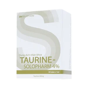 Dung dịch nhãn khoa Taurine-Solopharm 4% điều trị loạn dưỡng giác mạc, viêm giác mạc (20 tuýp x 1ml)