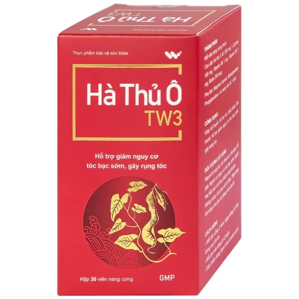 Viên uống Hà Thủ Ô TW3 hỗ trợ giảm nguy cơ tóc bạc sớm, gãy rụng tóc (30 viên)